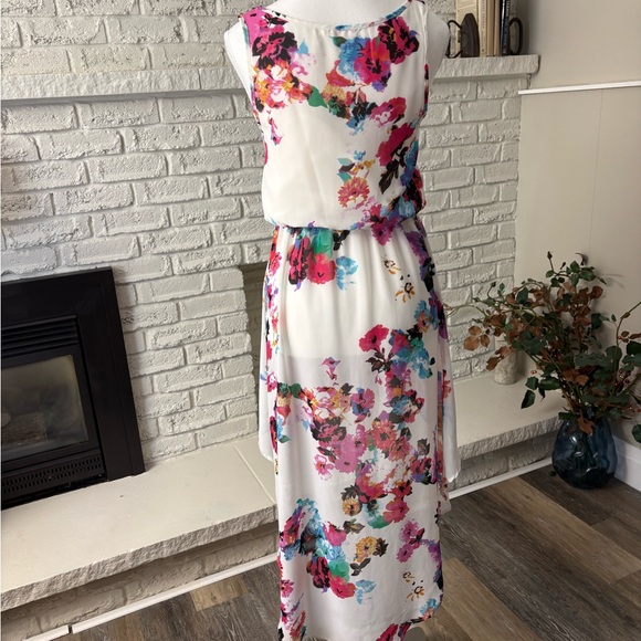 Ardene White Floral High-Low Dress - Picture 2 of 5